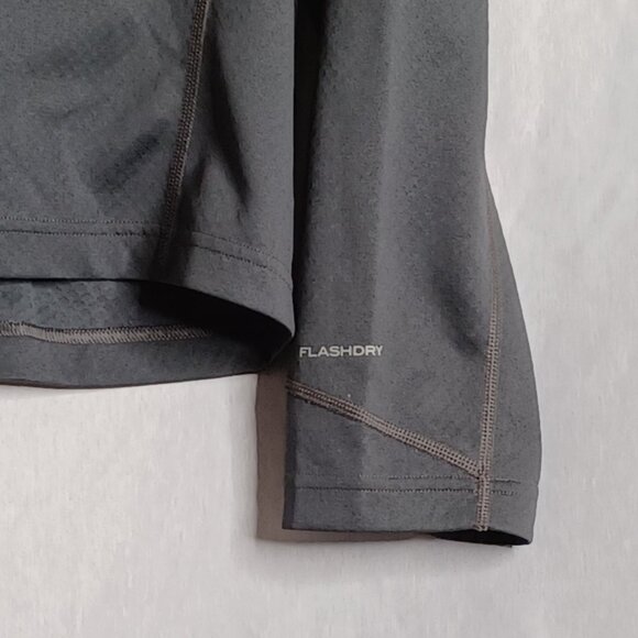 The North Face Flash Dry Top Mens Large Dark Gray 1/4 Zip Long Sleeve Activewear - Picture 8 of 9